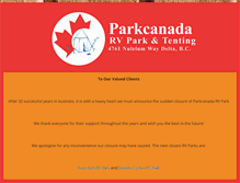 Tablet Screenshot of parkcanada.com